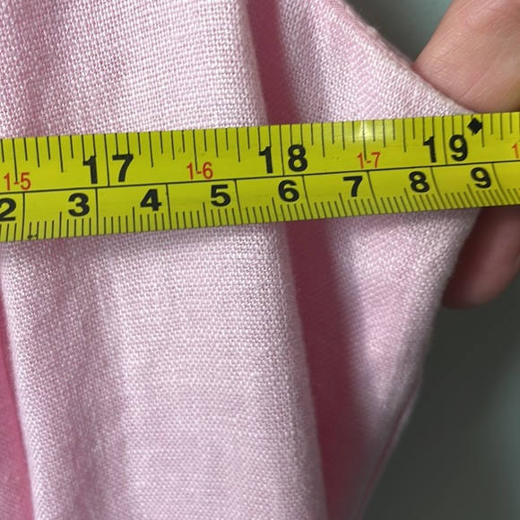 Ralph Lauren 100% linen pink button down sleeveless dress in size 12. - Picture 4 of 6